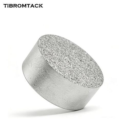 TIBROMTACK Titanium Sintered Column, 80µm Precision Porous Filter Element, 25mm(0.98in) Diameter x 10mm(0.39in) Height, 14.9g(0.53oz) High Purity Titanium for Industrial Filtration in Kuwait