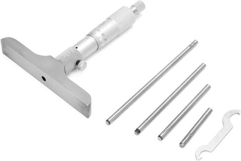 0-100 مللي متر عمق ميكرومتر مستدير عمق الميكرومتر مقياس غيج أداة قياس 4/ربط قضبان (4 بوصة) in Kuwait