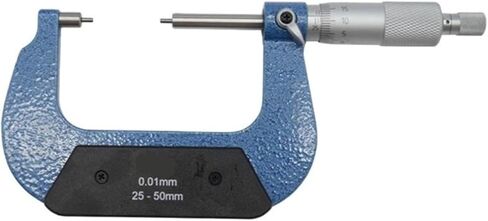 ميكرومتر خدد الوجوه الصغيرة 0-25 مم 25-50 مم النوع A φ2*5 مم 1-2 بوصة ميكرومتر خارجي ميكرومتر سندان صغير (النوع A D2 L5mm، 0-25 مم) in Kuwait