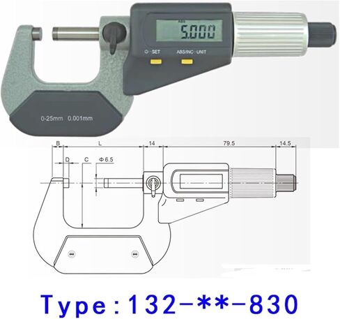 Electronic Outside Micrometers 0-25mm 25-50 50-75mm 75-100 * 0.001 Double Function Keys Digital Caliper(75-100) in Saudi Arabia