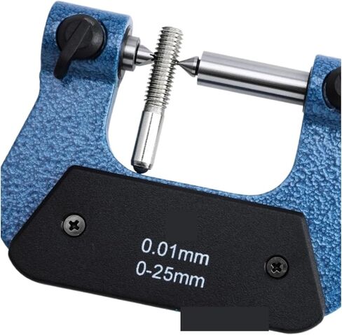 Screw Thread Micrometer 0-25mm 25-50mm with 10PCS Anvils 50-75mm 75-100mm Outside Micrometer 0.01mm(175-200mm Anvils) in Kuwait
