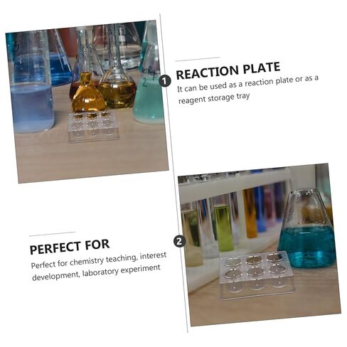 GANAZONO 8pcs Square Board Reaction Plates Reaction Boards Chemical Experiment Instrument Set in Saudi Arabia