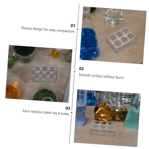 GANAZONO 8pcs Square Board Reaction Plates Reaction Boards Chemical Experiment Instrument Set in Saudi Arabia