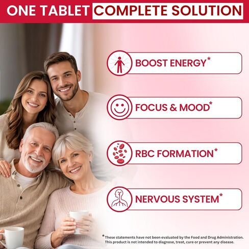 VITBOOST فيتامين B12 1000 ميكروغرام أقراص قابلة للمضغ - 365 عدد نكهة التوت الطبيعية B-12 فيتامين لدعم الطاقة والجهاز العصبي - أقراص نباتية غير معدلة وراثيًا - صنع في الولايات المتحدة الأمريكية in Kuwait