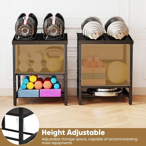 Adjustable Dumbbell Rack, 3 Tier Adjustable Dumbbell Stand, Holds 660LBS, Heavy Duty Dumbbells Weight Rack, Kettlebell Stand for Home Gym Strength Training, Rack Only in Kuwait