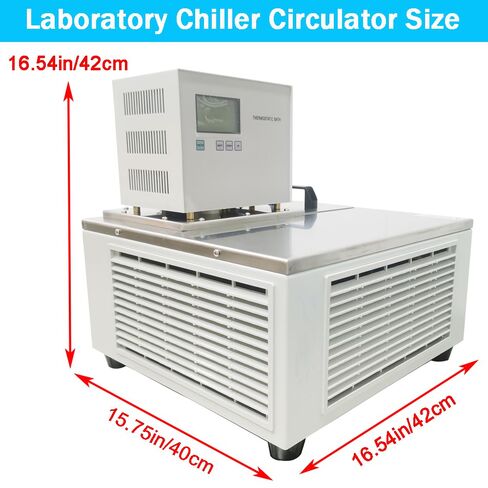 Refrigerated Circulating Water Liquid Bath 6L Laboratory Chiller Circulator -5℃-100℃ Low Temperature Cooling Liquid Circulator Cooling Circulator Pump Chiller with Transformer in Kuwait