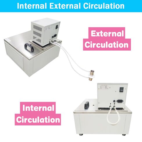 Refrigerated Circulating Water Liquid Bath 6L Laboratory Chiller Circulator -5℃-100℃ Low Temperature Cooling Liquid Circulator Cooling Circulator Pump Chiller with Transformer in Kuwait