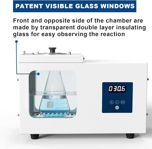 Lab Circulating Water Bath, RT-95°C Thermostatic Heater with Visible Windows, 8L Large Capacity, with Water Pump for Uniform Heating, for Chemical Samples Drying, Concentrating in Kuwait