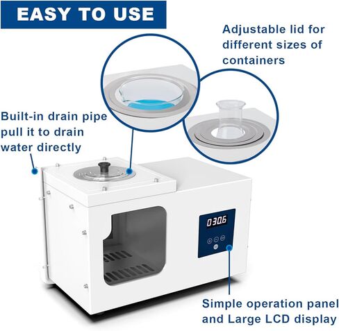 Lab Circulating Water Bath, RT-95°C Thermostatic Heater with Visible Windows, 8L Large Capacity, with Water Pump for Uniform Heating, for Chemical Samples Drying, Concentrating in Kuwait