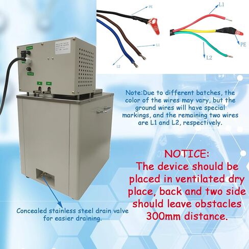220V 20L Laboratory Thermostatic Circulator Pump 3.6KW Digital High Temperature Circulator Oil Bath with Adjustable Temp Room Temp ~ 300°C for Reactor Evaporator in Kuwait
