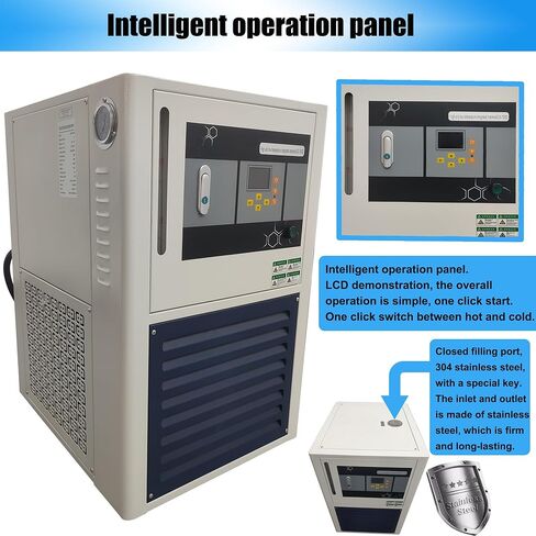 آلة متكاملة لتدوير درجة الحرارة العالية والمنخفضة 10 لتر 110 فولت حمام تفاعل ذكي لتدوير درجة الحرارة الثابتة الساخنة والباردة (-30 درجة مئوية ~ 200 درجة مئوية) لمفاعلات المختبر والمبخرات والأواني الزجاجية in Kuwait