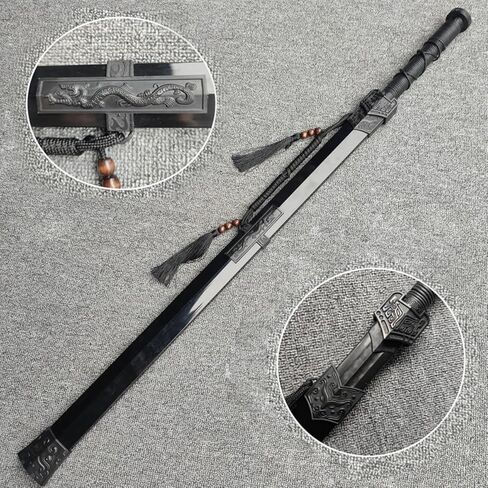 سيف هان الصيني من مادة البولي بروبيلين سيف طويل مع صلابة عالية للتدريب سكين الساموراي سيف التدريب (سيف هان بنمط التنين الصيني) in Kuwait