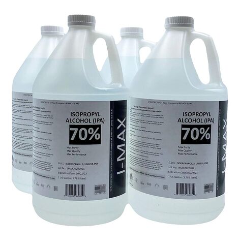 كحول الأيزوبروبيل - IPA 70% (4-1 جالون) عالي النقاء IPA - صنع في الولايات المتحدة الأمريكية in Kuwait