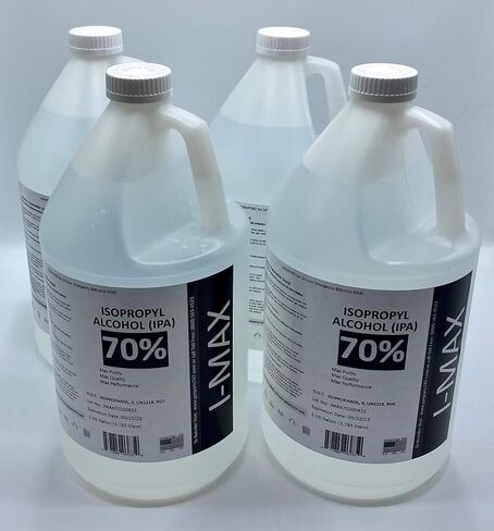 كحول الأيزوبروبيل - IPA 70% (4-1 جالون) عالي النقاء IPA - صنع في الولايات المتحدة الأمريكية in Kuwait
