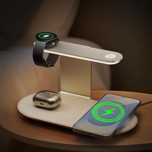 Charger for Samsung, Foldable Travel Wireless Charging Station Stand Compatible for Samsung Galaxy Watch in Kuwait