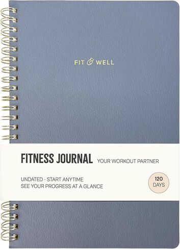 Kunitsa Co. Fitness Journal for Women. Track Workouts, Meals, and Weight Loss. Undated, Fits 120 Workouts (Sage, 6 x 8.5 in) in Kuwait