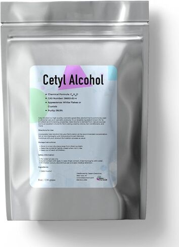Cetyl Alcohol Cosmetic Grade 16 Ounce / 453 Grams - Cetyl Alcohol Emulsifying Wax Organic for Lotion Making & Thickener for Skin Care Products, Moisturizing Ingredient for Dry Skin by Talsen Chemical in Kuwait