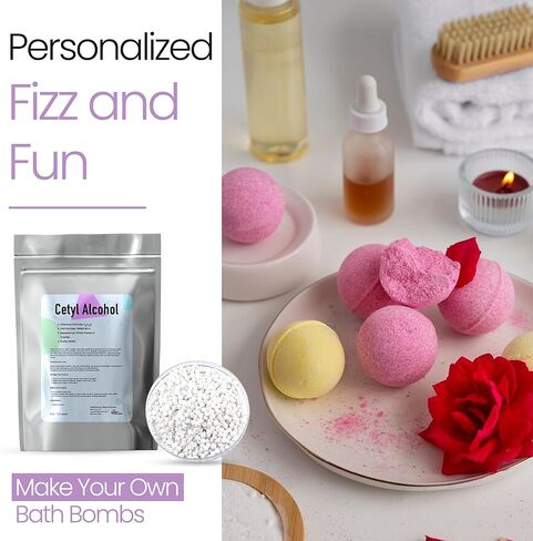 Cetyl Alcohol Cosmetic Grade 16 Ounce / 453 Grams - Cetyl Alcohol Emulsifying Wax Organic for Lotion Making & Thickener for Skin Care Products, Moisturizing Ingredient for Dry Skin by Talsen Chemical in Kuwait