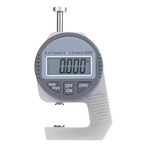 السماكة الرقمية المسطحة، النسبة المئوية لقراءة شاشة LCD 0 12.7 مم 0.5، الاختبار والقياس .01 مم .0005 مقياس القياس الورقي المعدني عرض النسبة المئوية in Saudi Arabia