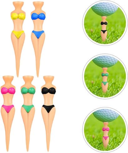 5pcs Replaceable Golf Tees Set Colorful Small Wear-Resist Plastic Golf Ball Stands and Sporting Use in Saudi Arabia