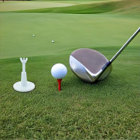 Adjustable Golf Tees for Simulator and Driving Range, Soft Flexible Plastic Golf Ball Holders, 2pcs Training Accessories for Indoor Outdoor Practice in Saudi Arabia