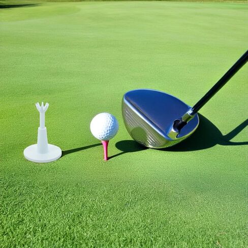 Adjustable Golf Tees for Simulator and Driving Range, Soft Flexible Plastic Golf Ball Holders, 2pcs Training Accessories for Indoor Outdoor Practice in Saudi Arabia