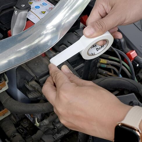 6 عبوات من الأشرطة الكهربائية البيضاء - شريط PVC مقاوم للماء بعرض 0.75 بوصة - مقاوم للطقس، لاصق قوي، مثبطات اللهب - شريط فينيل عالي الحرارة للاستخدام الداخلي والخارجي - إجمالي 180 قدم in Kuwait