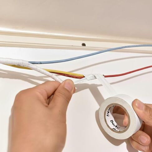6 عبوات من الأشرطة الكهربائية البيضاء - شريط PVC مقاوم للماء بعرض 0.75 بوصة - مقاوم للطقس، لاصق قوي، مثبطات اللهب - شريط فينيل عالي الحرارة للاستخدام الداخلي والخارجي - إجمالي 180 قدم in Kuwait