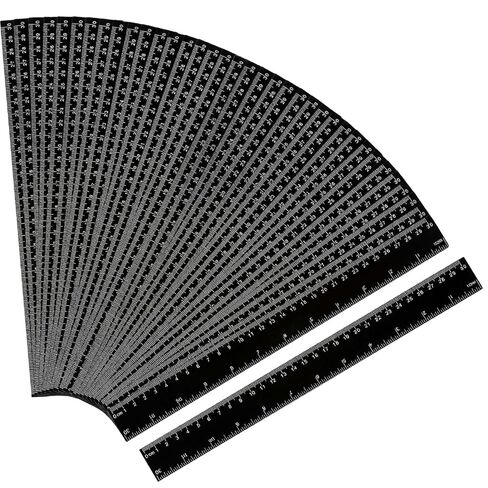 50 Pack Clear Plastic Ruler, 12 Inch Standard/Metric Rulers Straight Ruler Measuring Tool for Student School Office (Clear) in Kuwait