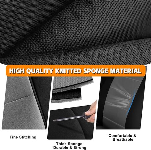 Truck Seat Cover Compatible with 1987-1991 Ford F150 Front Bench with Opening Armrest and Molded Headrest, Charcoal in Kuwait