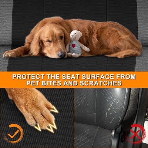 Truck Seat Cover Compatible with 1987-1991 Ford F150 Front Bench with Opening Armrest and Molded Headrest, Charcoal in Kuwait