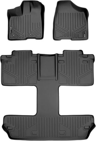 Smartliner Custom Fit Floor Mats 3 ROW ROW Liner for 2013-2020 Toyota Sienna in Kuwait
