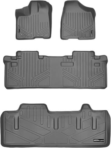 Smartliner Custom Fit Floor Mats 3 ROW ROW Liner for 2013-2020 Toyota Sienna in Kuwait