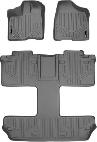 Smartliner Custom Fit Floor Mats 3 ROW ROW Liner for 2013-2020 Toyota Sienna in Kuwait