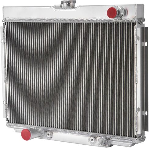 Radiator for 1967-1970 Ford Fairlane Falcon Mustang Ranchero & 1968-1970 Mercury Cougar 7.0L V8, 3 Row Full Aluminium Radiator + 2 x 10 Inch Fans + Shroud + Thermostat Relay Kit in Saudi Arabia