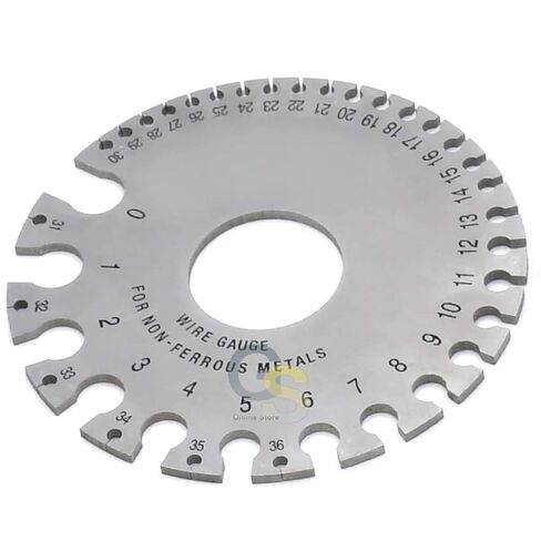 Dual-Sided Non-Ferrous Wire Gauge, 0-36 American Standard (AWG) and SAE G.S-WG-001 by G.S Online Store in Saudi Arabia