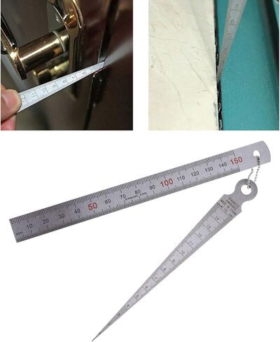 PURPLELILY Stainless Steel Taper Welding Gauge Test Welding Taper for Gauge Depth Ruler Hole Inspection Tool 2 Pieces 1-15mm 1- Taper Ruler in Kuwait