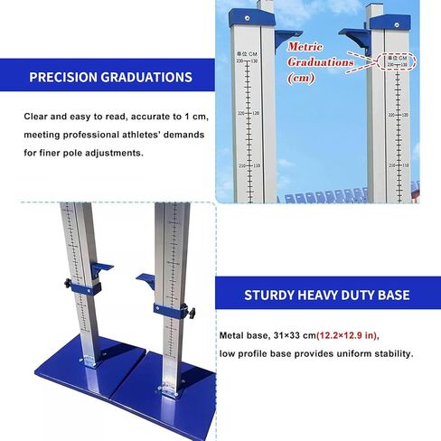 Portable High Jump Standards for Track and Field, Adjustable Aluminum Training Stands, Easy Setup, Perfect for Competitions and Practice, Range: 1' to 7.5' in Saudi Arabia