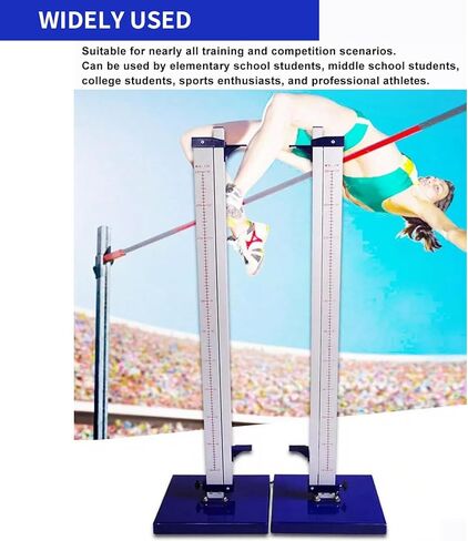 Portable High Jump Standards for Track and Field, Adjustable Aluminum Training Stands, Easy Setup, Perfect for Competitions and Practice, Range: 1' to 7.5' in Saudi Arabia