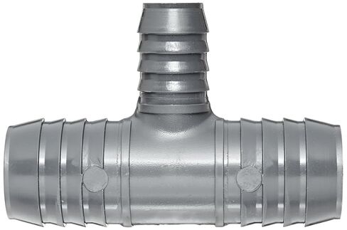 Spears 1401 Series PVC Tube Fitting, Tee, Schedule 40, Gray, 3/4" x 1" Barbed in Saudi Arabia