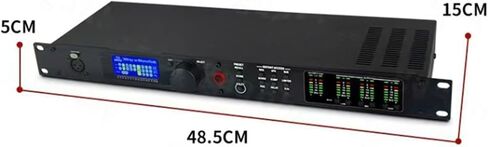 Digital Audio Processor, 2-In/6-Out Audio Speaker Frequency Division System with LCD Screen and Level Indicator for DJ Studio in Kuwait