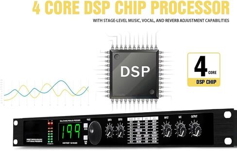 Digital Audio Processor - Quad-Core DSP Multi-Effects with 199 Presets, MIDI Compatibility, and 24-Bit Signal Processing for Studio Recording and Live Performance in Kuwait