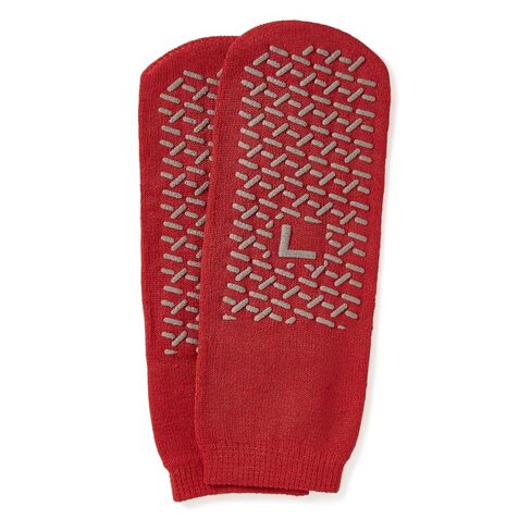 Medline Risk Alert Fall Prevention Double-Tread Patient Red, Size Large, 48 Pairs per Case in Saudi Arabia
