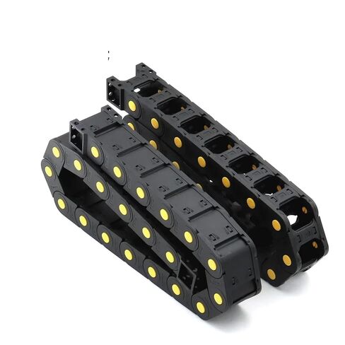 20/25/30 Length 1M Plastic Transmission Cable Chains Bridge Opened Drag Chain with End Connectors for Machine Tools(R55,20x103,Fully Closed Open B) in Kuwait