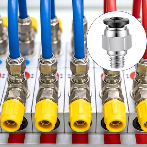 20 قطعة PC4-M6 تركيب هوائي مستقيم و4 قطع دفع بلاستيكي لتوصيل أنبوب الاتحاد المستقيم تركيب موصل هوائي مستقيم M6 خيط لطابعة ثلاثية الأبعاد لأنابيب OD PTFE 4 مم in Kuwait