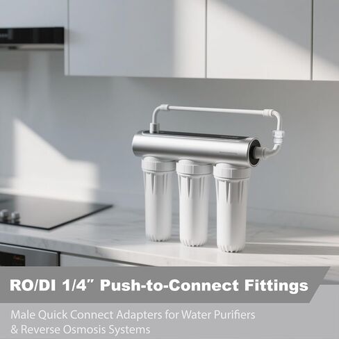 10 قطع 1/4 دفع لتوصيل التركيبات NPT ذكر إلى 1/4 OD توصيل سريع لخط المياه موصل أنابيب الدفع للتوصيل المناسب لأنظمة ثلاجة تنقية المياه صمام مستر الحاجز in Kuwait