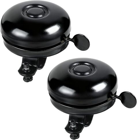 2 Pack Bike Bells Bicycle Bell for Adult Bikes Cycling Horns Classic Black Bike Bell Loud Ringing Sound Bicycle Bells Easy to Install Cycling Accessories for Mountain Road and Commuter Safety Black in Saudi Arabia