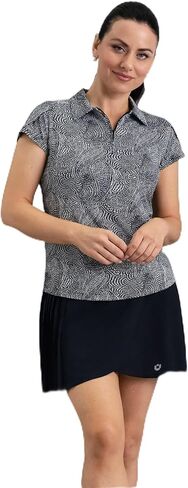 IBKUL UPF 50+ Sun Protection, Icefil Cooling, Moisture-Wicking Stephanie Tulip Sleeve Top in Saudi Arabia