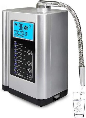 Water Ionizer, Water Purifier Machine Ph 3.5-10.5 Alkaline Acid/7 Water Settings, Water Ionizer Filtration Machine 500Mv Orp / 8000 Liters Per Filter,Silver-Silver in Saudi Arabia