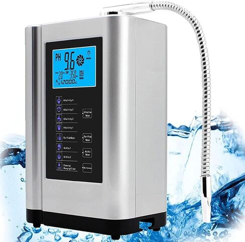 Water Ionizer, Water Purifier Machine, Alkaline Water Ionizer and Alkaline Acid Water Machine Ph 3.5-10.5 Water Filtration System for Home, LCD Touch Water Filter,White-Silver in Saudi Arabia